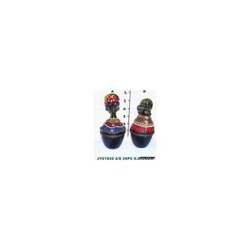 polyresin African figurine jewelery box