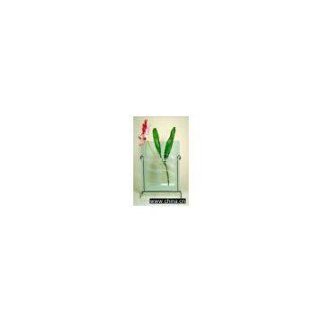 Glass flower vase (clear vase , decorative glass vase )