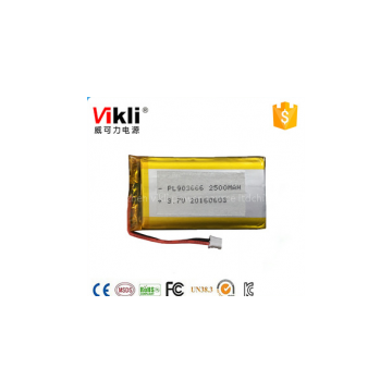 OEM rechargeable 3.7V lithium ion battery 2500mah