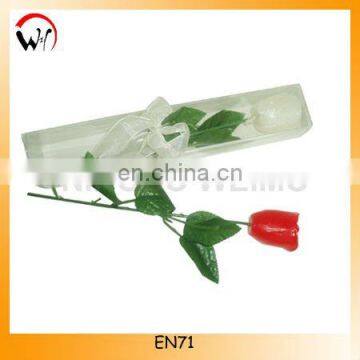 Flower rose candle