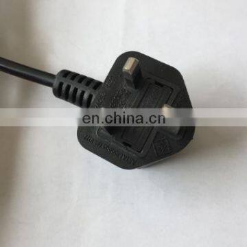 UK flexible cable BS approved power cord with moulded fused plug