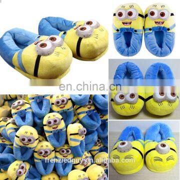 new cartoon minion plush emoji slipper