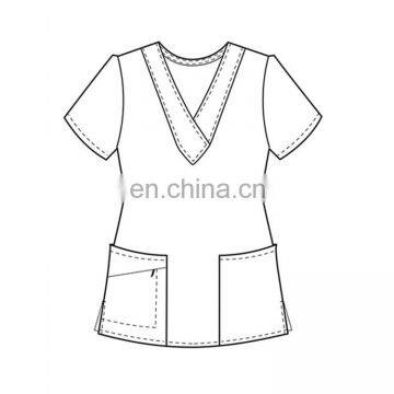 Scrubs Tops New Fashion Hospital Uniform for Doctor