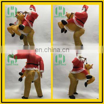 2017 new hot sale Santa Claus inflatable costume elk costume ride on inflatable costume