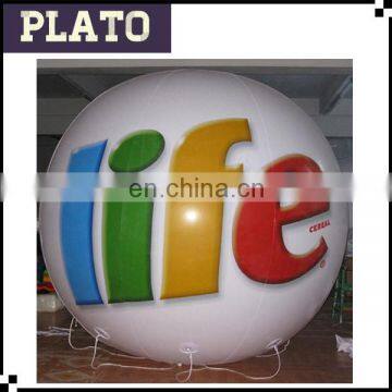 Giant advertising helium balloon for life/PVC inflatable sphere balloon for attraction