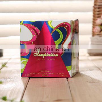 Customized luxury colorful laser printing lamination folding paper box for perfume packaging