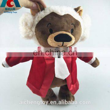 create your own plush toy teddy bear in gentleman clothes china manufacturer