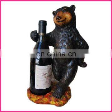 2012 novelty design polyresin wine holder with fanimal shape