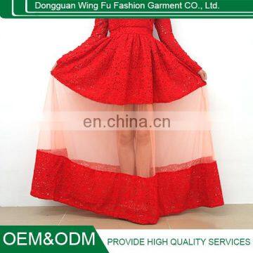 Lace Skirt Design Princess Style Long Dress Gauze Evening Dresses photo-2