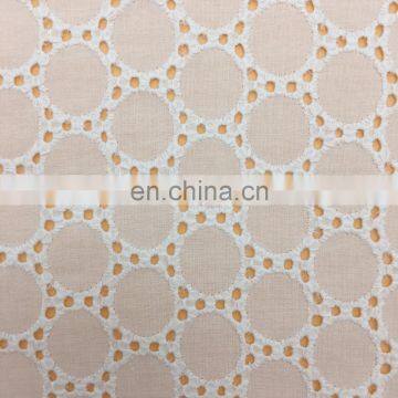 OLF 0080 free sample cotton high quality stretch lace fabric with hole design