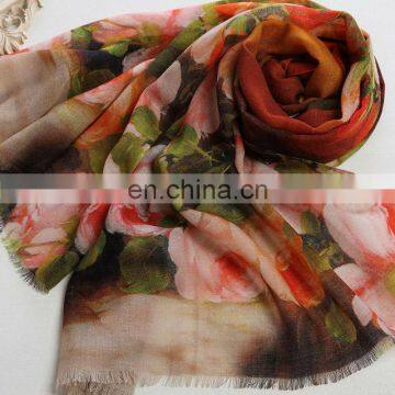 fashion digital print women wool sweden scarf