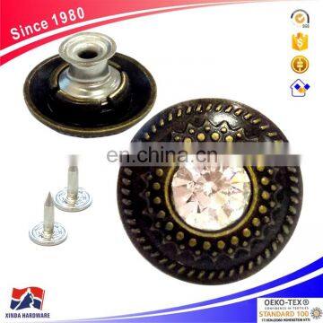 19.5 mm Chinese manufacturers couture sewing jeans coat/metal diamond button