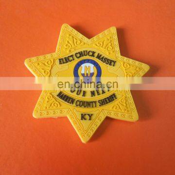 customized yellow color srat shaped enbossed logo rubber drink coaster cup mat