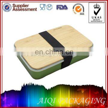 Aluminium sandwich box with bamboo lid