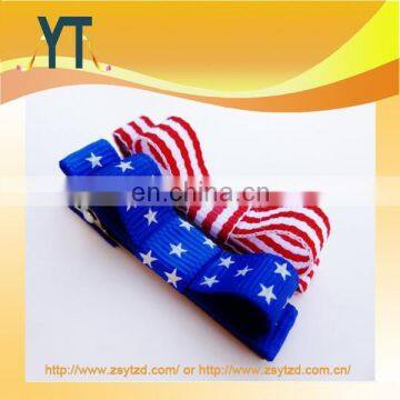 Popular Star And Stripe Stye Mini Hair Bow/barrette/hair Pin Girl