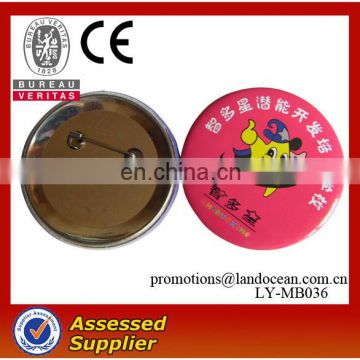 Customized Red Metal Pin badge for promotions 2016