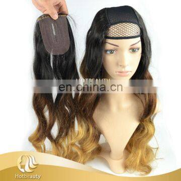 Fashion Cheap 1b#/4#/27# 3 Tone Brazilian Hair u Part Wig