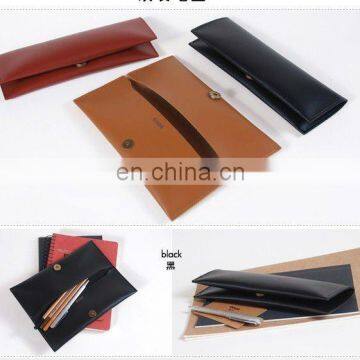 2015 new design leather pencil case,pencil bag,school pencil case