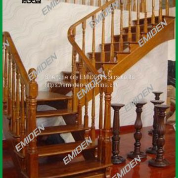 Shenzhen Yimeiden Stairs Supply Complete Duplex Villa Solid Wood Stairs YMD-1922