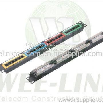 RJ45 UTP 24 ports wholesale Cat5e Patch panel