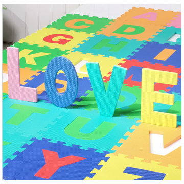 36-SQFT Giant Play Mat 9-tile Excise Mat Easy Setup Solid EVA Foam Mat Multi-color Interlocking Floor with 18-border