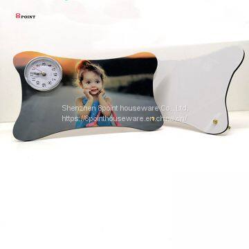 Art desktop decor wooden clock