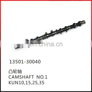 13501-30040 camshaft for Kun10 15 25 35