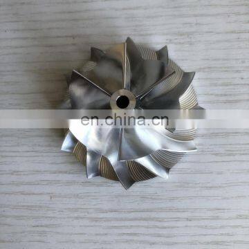 TD04HL  6+6 blades 45.00/64.89mm  high performance Turbocharger milling/aluminum 2618 /billet compressor wheel