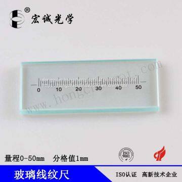 0-50mm Optical Standard Glass Scale Glass Ruler Measuring Ruler Standard Glass Ruler Glass Scale Micrometer Can Customized
