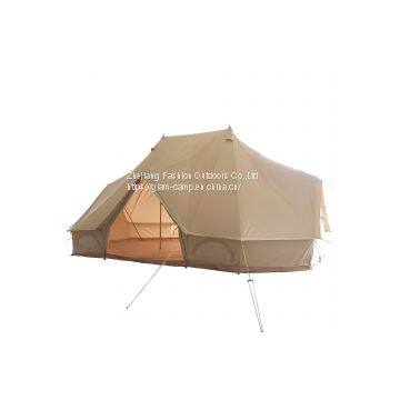 6x4m Luxury Glamping Emperor Bell Tent Luxury Canvas Tent Supplier Large Family Tent Exporter photo-2