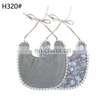Wholesale Cotton Print Lace-up Cute Baby Bibs photo-4