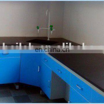 Electristic Lab Wall Bench Steel and Wood Laboratory Chemical Wall Bench C Frame photo-3