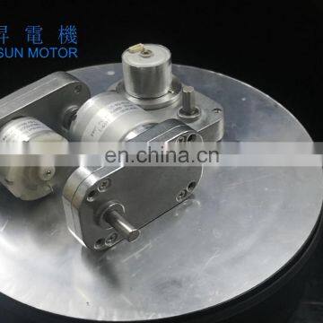 38*64.4mm flat gearbox with low noise dc motor 12v 24 volt geared dc motor 38GF3525