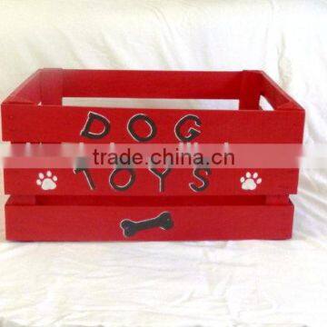 Custom Red Wooden Storage Crates