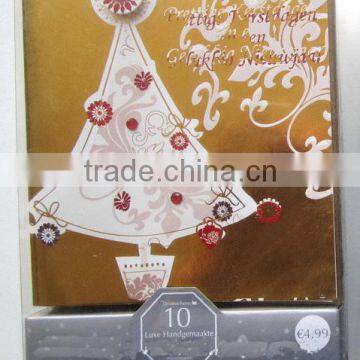 2016 New Latest Beautiful Christmas Tree Greeting Card/custom Greeting Card/wholesale Cheap Price
