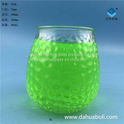 Wholesale 450ml craft glass candlestick Candle glass  manufacturer