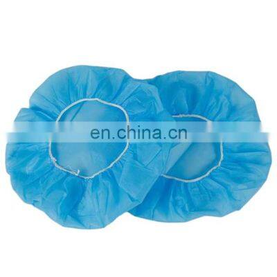 Non Sterile  Free Single Use White Disposable PP Non Woven Dust Fluid Resistant Head Hairnet Hat Bouffant Round Nurse Cap