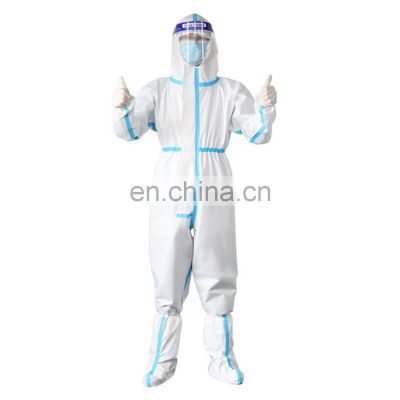 Disposable CE Cat III EN14126 EN14605 EN1149 Ppe Isolation Overalls Anti Virus Type 3 4 Type 5 6 Medical Protective Coverall