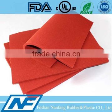 red closed cell foam silicone sheet