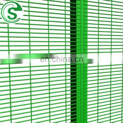 Powder coated dark green anti climb fence detail malaysia