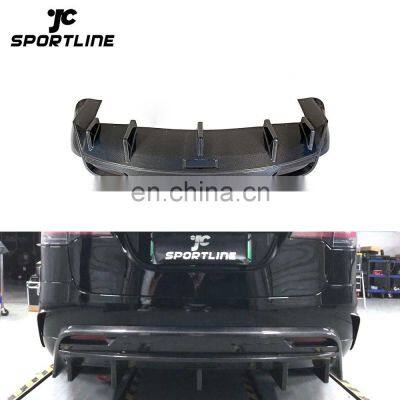 Carbon Fiber Rear Bumper Diffuser for Tesla Model X P90 75D P100 2016-2018 RZ Style