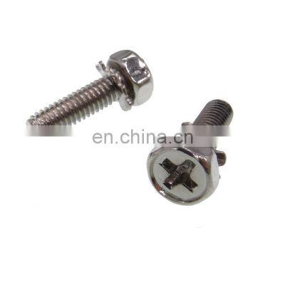 stainless steel all kinds of sem screws with square washer for equipment