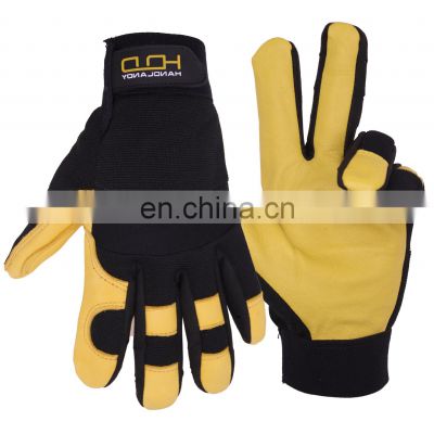 HANDLANDY Super Soft Production Riding Driving Gardening Farm Deerskin Industrial Mechanics Hunting Construction Gloves