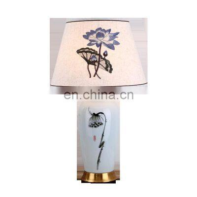 Modern American high-end hotel living room bedroom bedside ceramic lamps