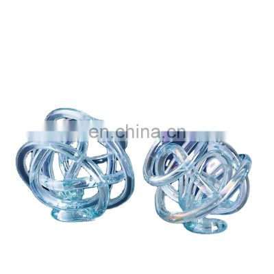 Modern Clear Lucency  Ornaments  Crystal Accessories Unique Small Round Shaped Glass For Home Decoration