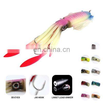 20cm  120g  150g  Deep Sea Fishing Bait Lead Head Sinking Trolling Tuna Fishing Lure Soft Octopus