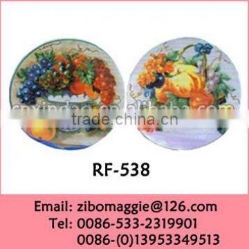 Round Shape Porcelain Promotion Plate with Decorative Design for Perosnalized Decorative Plate