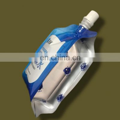 Customized laundry plastic body wash spout plastic bag stand up pouch with spout for water packaging bag