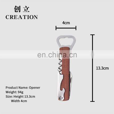 Прямые поставки от завода. Коммерческий многофункциональный винный откупориватель с деревянной ручкой и фирменным логотипом на заказ, оснащенный безопасным нержавеющим стальным насосом photo-2