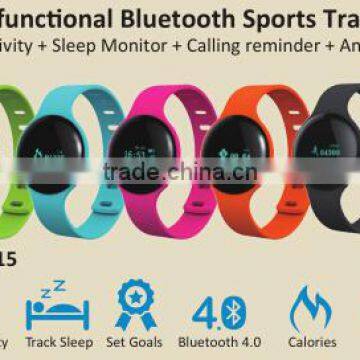 Bluetooth smart bracelet watch above IOS 6 Android4.0 App download Google play Appstore control by Smartphone